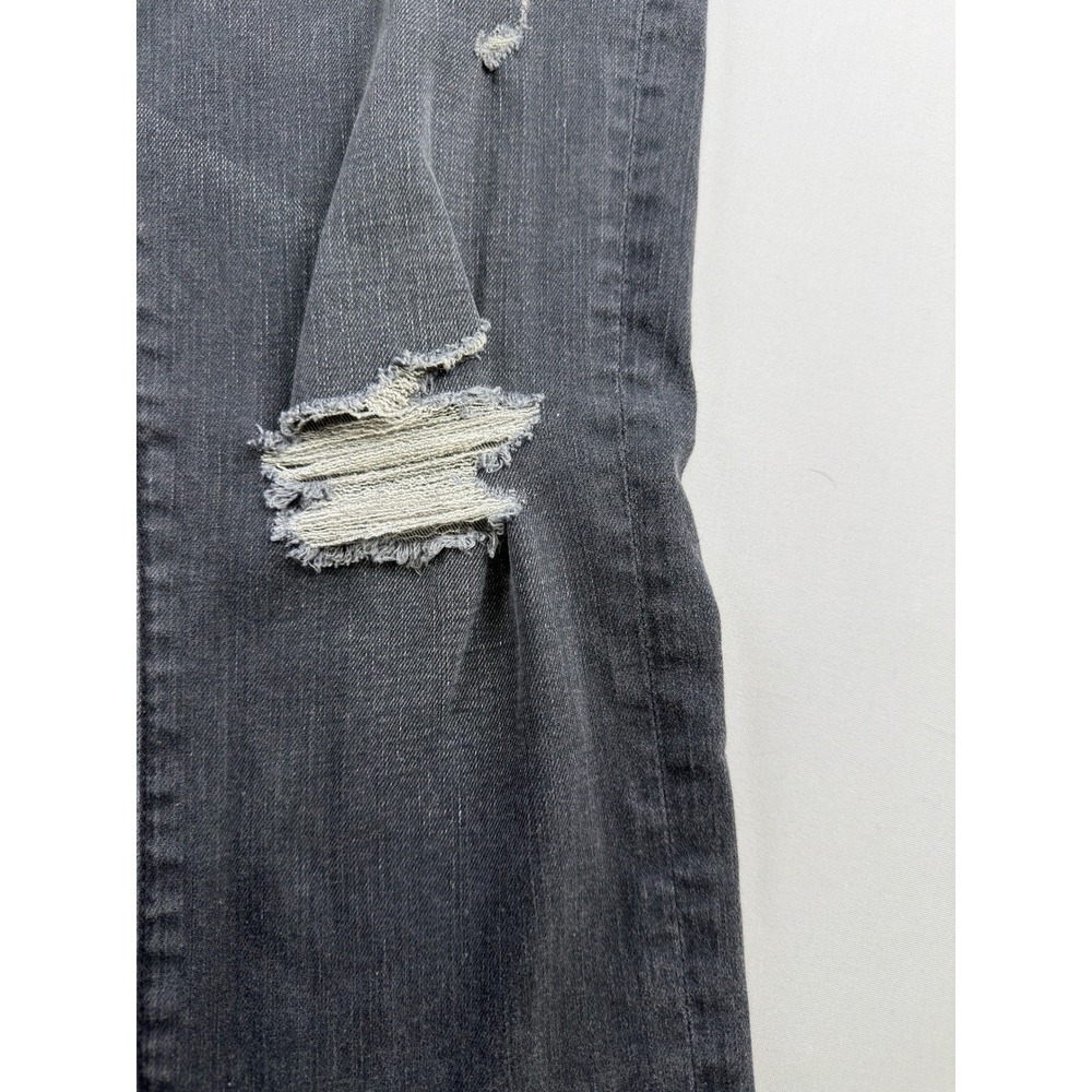 7 For All Mankind Slimmy Jeans Womens Gray Distressed Slim Fit Denim Size  31 - Picture 3 of 15